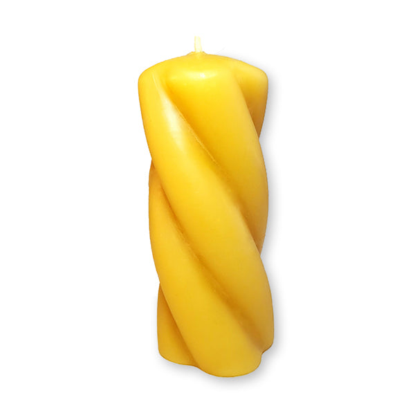 Beeswax twisted Pillar candle