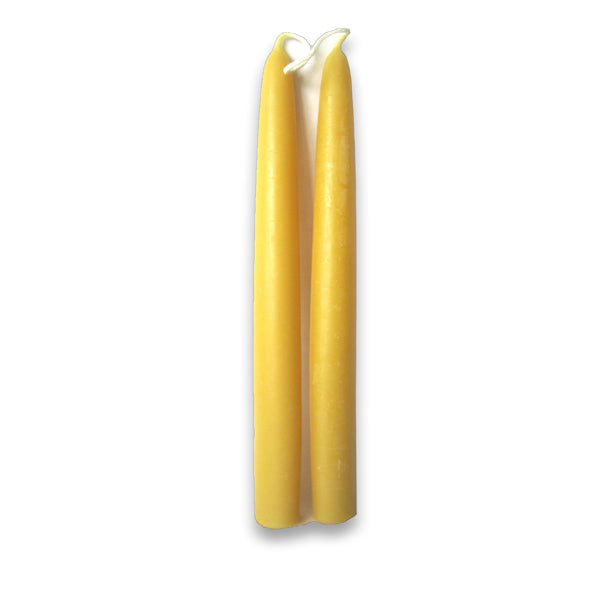 Beeswax twelve inch taper candles