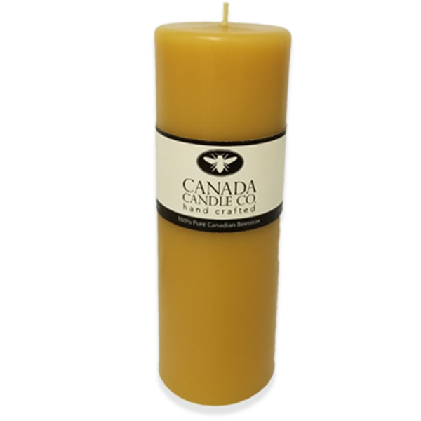 Pure beeswax pillar candle