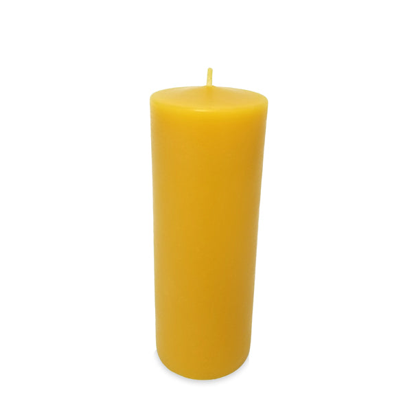 Smooth beeswax pillar candle