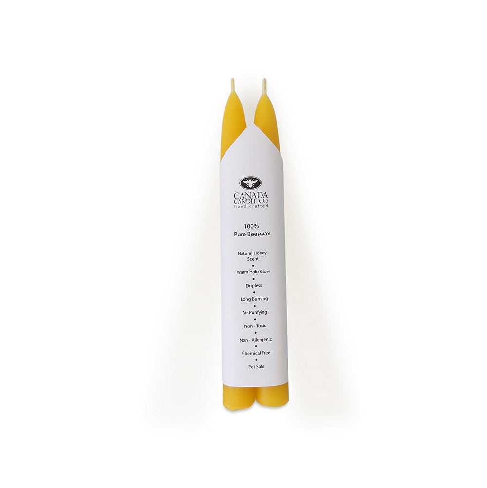 Beeswax eight inch taper candle