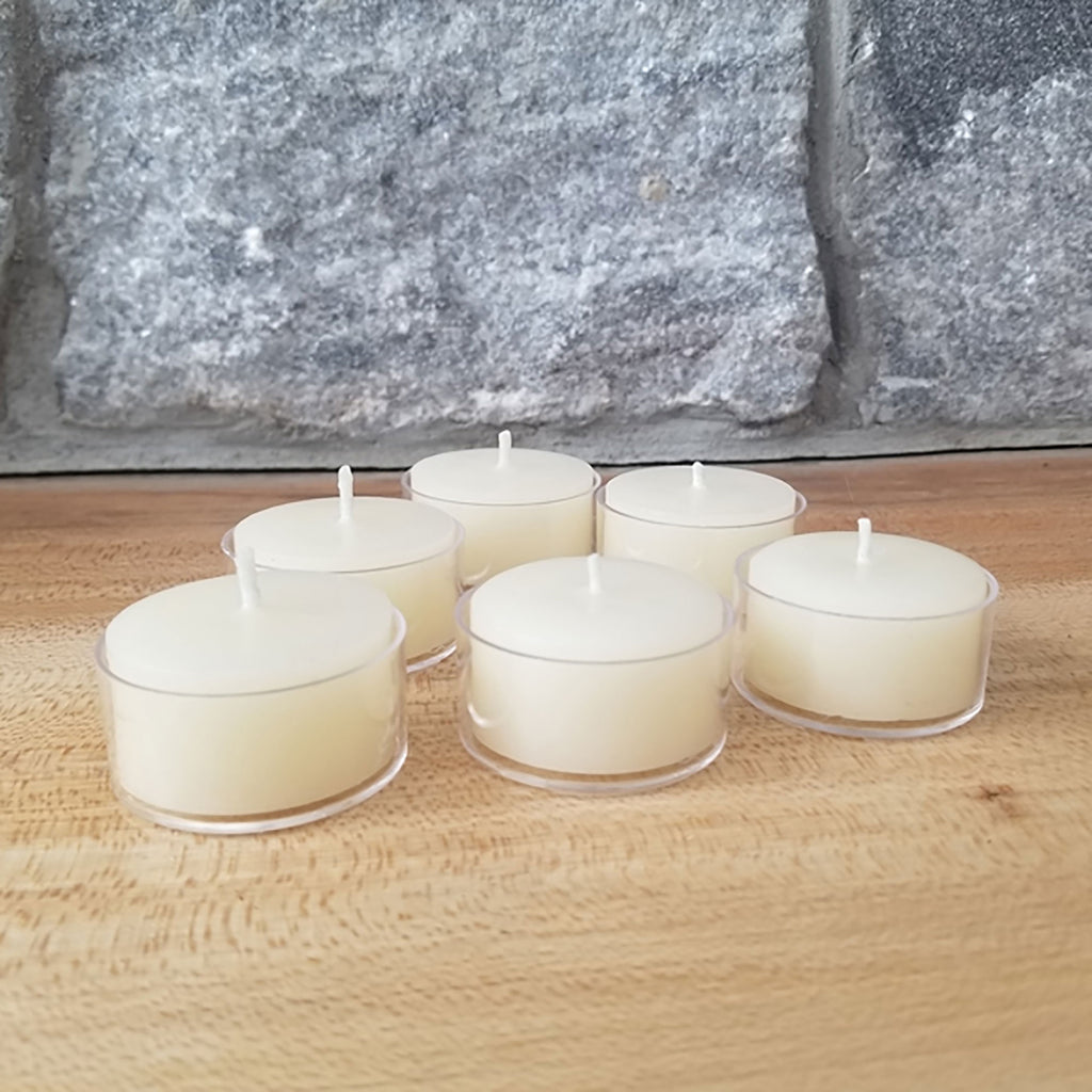 White Beeswax Tealight - 10 pack clear cup