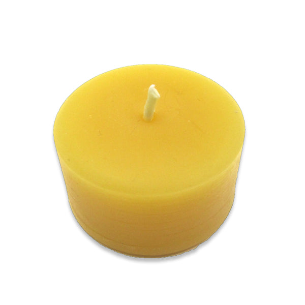Single beeswax tealight candle